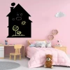 Chalkboard magnetic board house 262 - Decor in a children\'s room. Pink walls, light-colored furniture.