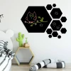Magnetic chalkboard hexagons 290 - Decor for a child\'s room. Light-colored walls, modern furniture.