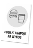 Takeaway Meals and Drinks Sign - Graphic Design with Hamburger and Cup Icons on White Background