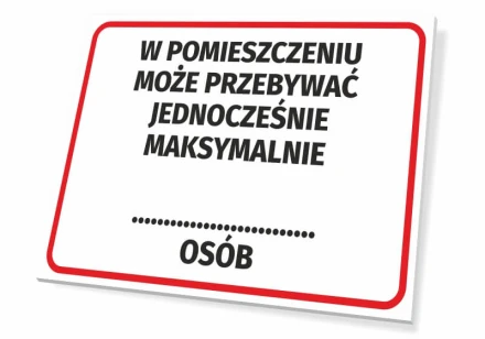 Information Sign A Maximum Of ... People Can Be In The Room At A Time