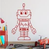 Decorative robot sticker 2527 - Ideal for a child\'s room with light-colored walls and simple furniture.