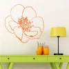 Wall sticker flower 2552 - Graphic design. Large orange petal flower with detailed center.