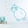 Children\'s sheep painting template 2546 - Decorated in a bright room with pastel furniture.