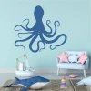 Octopus painting stencil 2544 - Decor for a child\'s room. Light-colored walls, pastel furniture.