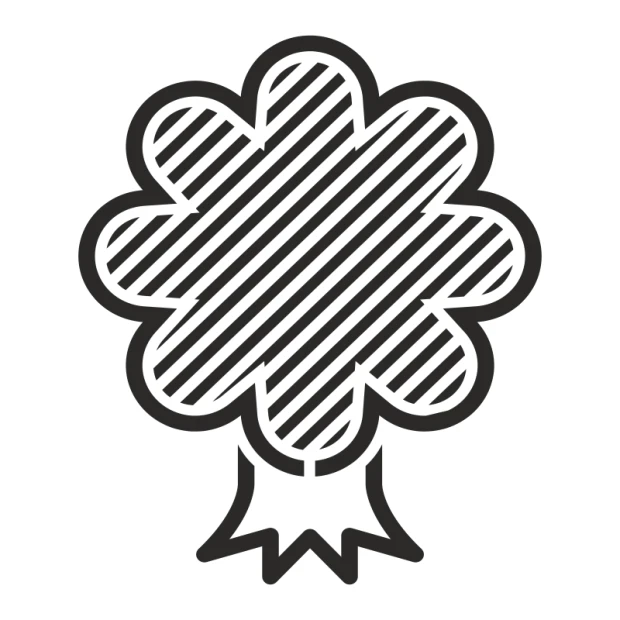 Abstract tree painting template 2536 - Graphic design. Tree shape with rounded leaves and a simple trunk. Lines.