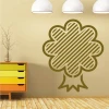 Abstract tree painting template 2536 - Living room arrangement with light walls and yellow-toned furniture.