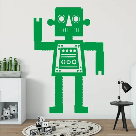Painting template robot 2526 - Decor in a child\'s room. Light-colored walls, modern furniture.