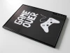 Game Over 001 poster - Graphic design featuring white GAME OVER text and a pixel-style controller on a black background.