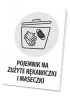 Container for used gloves and masks - Graphic design featuring a container with gloves.