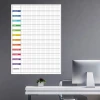 Magnetic dry-erase board lean 041 annual planner in English - Graphic design with a horizontal month grid.