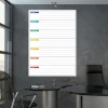 Magnetic dry-erase board lean 045 weekly planner in English - Office decor. Walls in shades of gray.