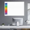 Magnetic dry-erase board lean 050 annual planner - Office setup with light gray walls.
