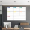 Magnetic dry-erase board lean 053 weekly planner in English - Office decor. Walls in shades of gray.