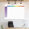 Magnetic dry-erase weekly planner board in English with hours - Ideal for bright office wall decor.
