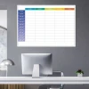 Magnetic dry-erase weekly planner board in English with hours - Office wall decor.