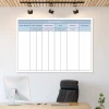 Magnetic dry-erase Kanban board 019 - Office setup with light-colored walls and wooden flooring.