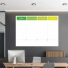 Magnetic dry-erase Lean Kanban board 124 - Office setup with light-colored walls and modern furniture.