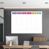 Magnetic Kanban board, dry-erase, lean design 092 - Office arrangement with gray walls, minimalist style.