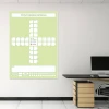 Magnetic dry erase board lean safety cross 082 - Office decor. Light-colored walls.