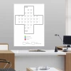 Magnetic dry-erase board safety cross 126 - Graphic design featuring a cross with a grid pattern.