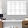 Dry-erase board grid 005 - Office setup with light-colored walls and wooden furniture accents.