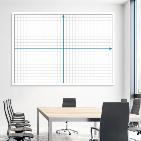 Lean dry-erase board 021 - Graphic design with a grid of blue arrows on a white background.