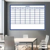 Magnetic whiteboard for 5 Whys Lean analysis, ideal for office decor. Features gray-blue wall color.