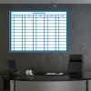 Magnetic dry-erase meeting calendar Lean 114 - Simple grid design with rectangles for days of the week.