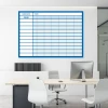 Magnetic whiteboard with Gantt chart, annual diagram divided by weeks, ideal for office arrangement.