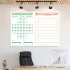 Lean safety cross dry-erase board 080 - Graphic design featuring green contour crosswords.