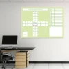 Dry-erase board lean safety cross 081 - Office setup with light-colored walls and furniture in shades.