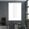 Dry-erase board for attendance tracking 132 - Office setup with gray walls and modern furniture.