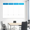 Lean dry-erase Kanban board 124 - Office setup with light-colored walls and modern minimalist furniture.