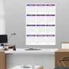 Universal dry-erase annual calendar in English, ideal for office decor. Light-colored walls, modern design.