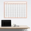 Universal dry-erase calendar, German version 281 - Office setup with light-colored walls and a natural wood table.