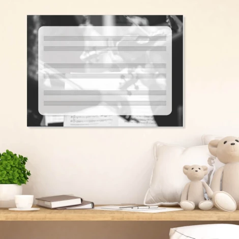 Dry-erase concert board EDU 043 - Designed for a child\'s room with light-colored walls.