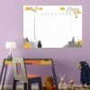 Dry-erase multiplication board for kids EDU 055 - features clouds, balloons, and mountains in a graphic design.