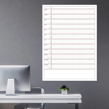 Magnetic dry-erase calendar board, German version 278 - Simple design with days of the week.