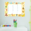 EDU dry-erase board for writing practice 012 - Features colorful animal characters on a light background.