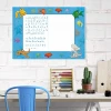 EDU dry-erase board for writing practice - styled in a bright children\'s room with light walls and visible furniture.