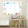 EDU dry-erase board for writing practice, designed for a child\'s room with light-colored walls and natural furniture.