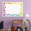 EDU five-line whiteboard 037 - Styled in a children\'s room with purple walls and colorful furniture.