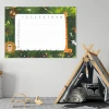 EDU dry-erase multiplication board 030 - Styled in a child\'s room with light-colored walls and a tent in the background.