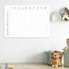 Magnetic dry-erase multiplication chart 002 - Ideal for a child\'s room with light-colored walls.