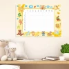 Magnetic dry-erase multiplication chart 010 - Features colorful animals on a light background.