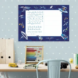 Magnetic dry-erase writing board 015 - Decor in a children\'s room with light-colored walls and furniture.