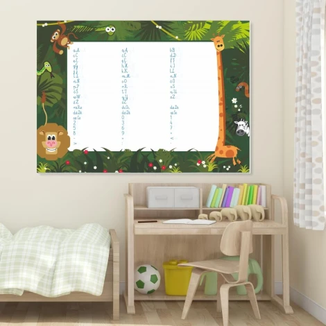 Magnetic dry-erase writing board 032 - Kids\' room decor with light-colored walls and furniture.