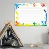Magnetic whiteboard with five lines 017 - Decorated in a children\'s room with light-colored walls and a tent nearby.