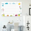Magnetic dry-erase five-line board 025 - Styled in a children\'s room with light-colored walls and simple furniture.