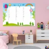Magnetic dry-erase writing board for kids, perfect for a colorful children\'s room decor.